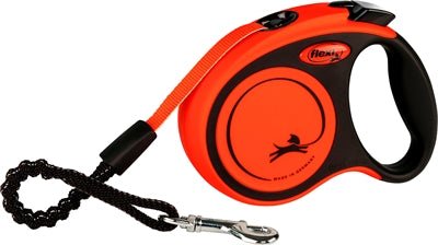 Flexi Rollijn Xtreme Tape Zwart / Oranje - Best4pets.nl