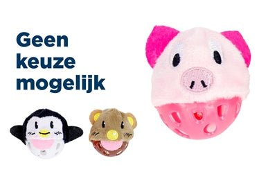 Fofos Bal Met Bel Assorti 5X4,5X4,5 CM - Best4pets.nl