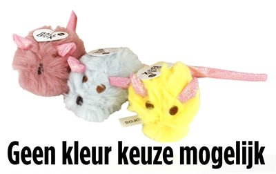 Fofos Pluche Muis Met Glitterstaart 14,5X6X6 CM - Best4pets.nl