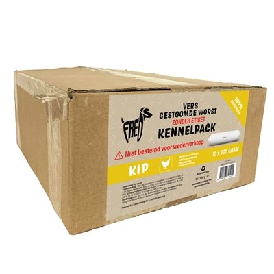 Freds Gestoomd Vers Vlees Worst Kennelpack Kip Tarwe En Glutenvrij - Best4pets.nl