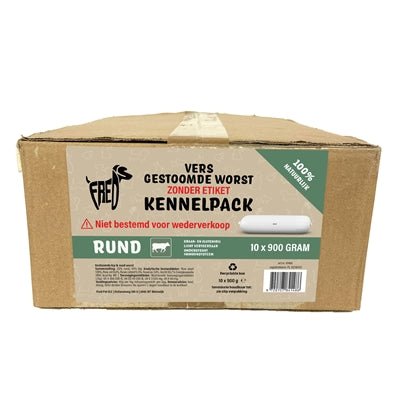 Freds Gestoomd Vers Vlees Worst Kennelpack Rund Tarwe En Glutenvrij - Best4pets.nl