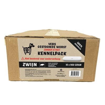 Freds Gestoomd Vers Vlees Worst Kennelpack Zwijn Graan En Glutenvrij - Best4pets.nl