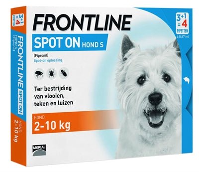 Frontline Hond Spot On Small 4 PIPET 2-10 KG - Best4pets.nl