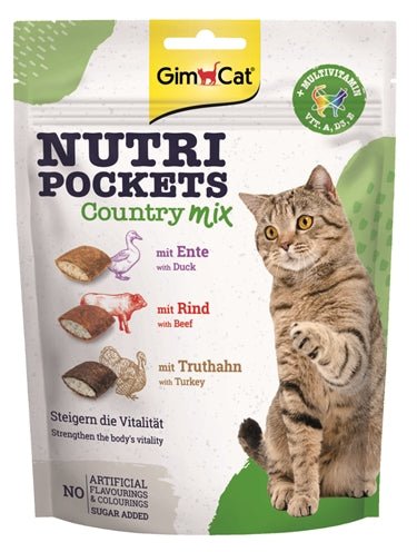 Gimcat Nutri Pockets Country Mix 150 GR - Best4pets.nl