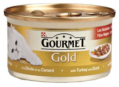 Gourmet Gold Fijne Hapjes Kalkoen / Eend 85 GR (24 stuks) - Best4pets.nl