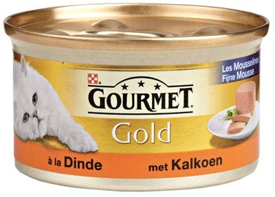 Gourmet Gold Fijne Mousse Kalkoen 85 GR (24 stuks) - Best4pets.nl