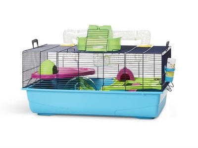 Hamsterkooi Heaven Metro Lichtblauw / Donkerblauw 80X50X50 CM - Best4pets.nl