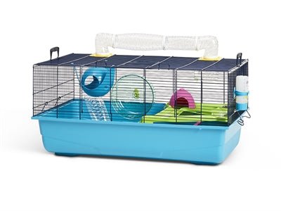 Hamsterkooi Sky Metro Lichtblauw / Donkerblauw 80X50X50 CM - Best4pets.nl