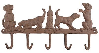 Hanger 5 Honden Gietijzer 35,5X2,5X17,5 CM - Best4pets.nl