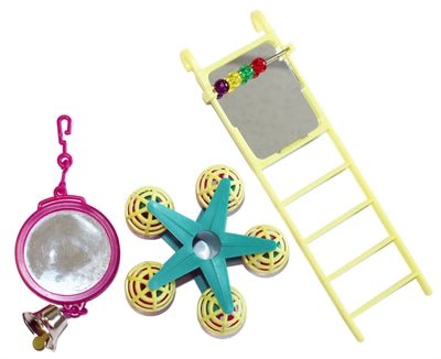 Happy Pet Bird Toy Mp Spiegel/Ladder/Carousel 20X9X4 CM - Best4pets.nl