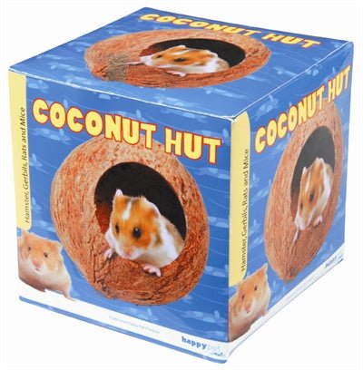 Happy Pet Coconut Hut 12X11X11 CM - Best4pets.nl