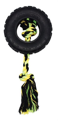 Happy Pet Grrrelli Tyre Tugger Zwart / Groen - Best4pets.nl