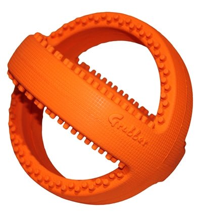 Happy Pet Grubber Interactieve Voetbal Oranje 18X18X18 CM - Best4pets.nl