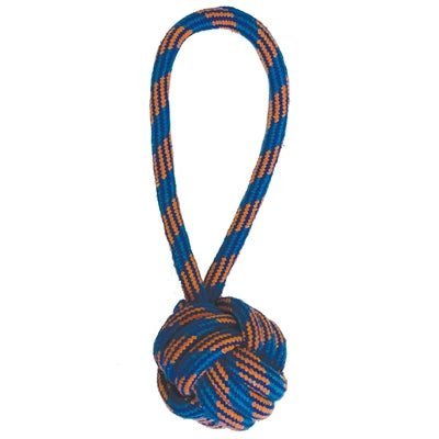 Happy Pet Ropee Bal Tugger Flostouw Blauw / Oranje - Best4pets.nl