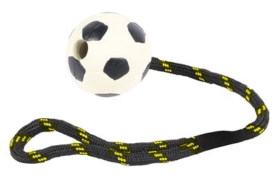 Happy Pet Tough Toys Werptouw Met Rubber Voetbal 37,5X6,5X6,5 CM - Best4pets.nl