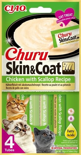 Inaba Churu Skin & Coat Chicken With Scallop Recipe - Best4pets.nl