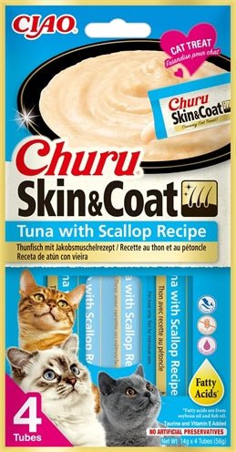 Inaba Churu Skin & Coat Tuna With Scallop Recipe - Best4pets.nl