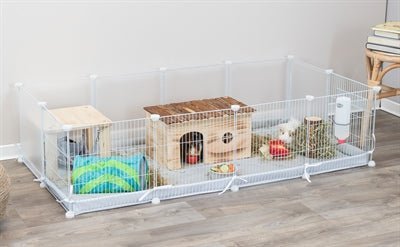 Indoorren Metaal / Kunststof Wit 140X70X35 CM - Best4pets.nl