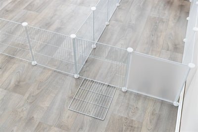 Indoorren Metaal / Kunststof Wit 140X70X35 CM - Best4pets.nl