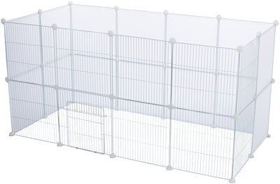 Indoorren Metaal / Kunststof Wit 140X70X35 CM - Best4pets.nl