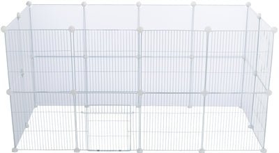 Indoorren Metaal / Kunststof Wit 140X70X35 CM - Best4pets.nl