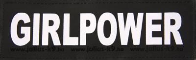 Julius K9 Labels Voor Power - Harnas/Tuig Girlpower SMALL - Best4pets.nl