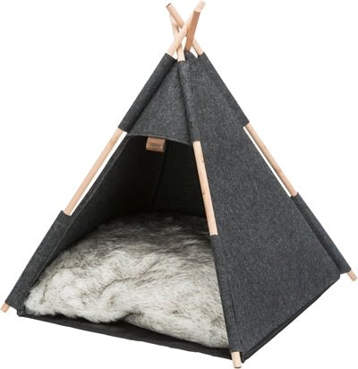 Kattenmand Tipi Vilt Antraciet - Best4pets.nl