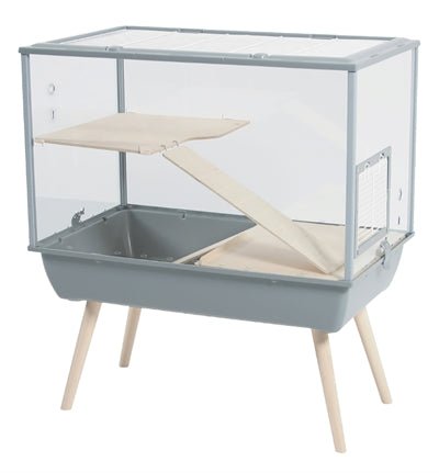 Knaagdierkooi Nevo Palace Plexiglas Grijs 78X48X87,5 CM - Best4pets.nl