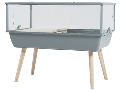 Knaagdierkooi Nevo Prestige Plexiglas Grijs 78X48X64,5 CM - Best4pets.nl