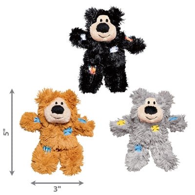 Kong Cat Softies Patchwork Bear Assorti 7,5X5X12,5 CM - Best4pets.nl