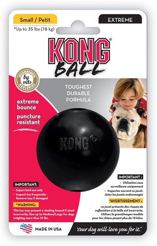 Kong Extreme Rubber Bal Zwart - Best4pets.nl