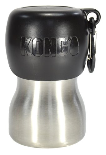 Kong H2O Drinkfles Rvs Zwart - Best4pets.nl