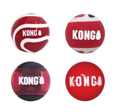 Kong Signature Ballen Assorti - Best4pets.nl