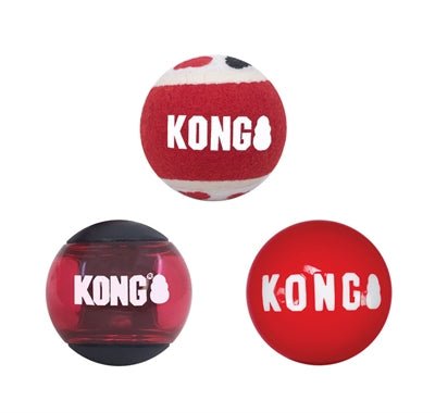 Kong Signature Ballen Assorti - Best4pets.nl