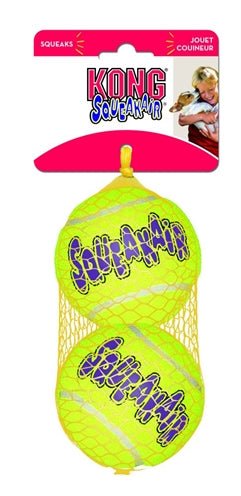 Kong Squeakair Tennisbal Geel Met Piep - Best4pets.nl