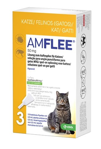 Krka Amflee Spot On Kat 50 MG 3 PIP - Best4pets.nl