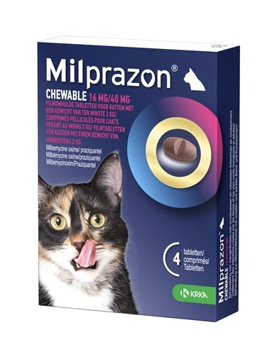 Krka Milprazon Kauwtabletten Ontwormingstabletten Kat - Best4pets.nl