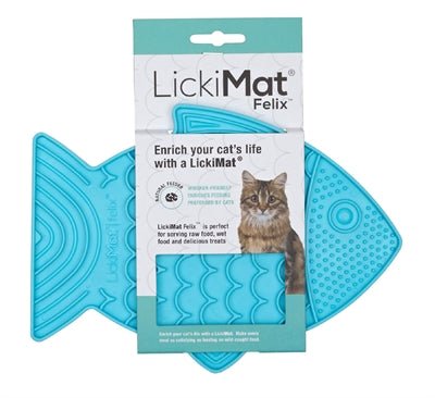 Lickimat Kat Felix Turquoise 22 CM - Best4pets.nl