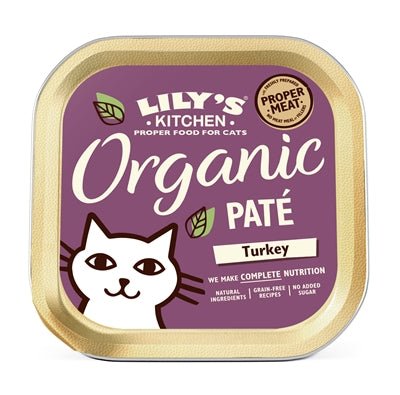 Lily's Kitchen Cat Organic Turkey Pate 19X85 GR - Best4pets.nl