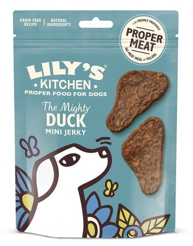 Lily's Kitchen Dog The Mighty Duck Mini Jerky 70 GR - Best4pets.nl