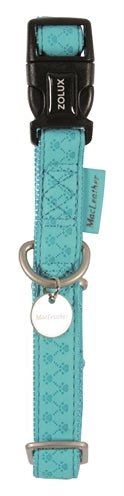 Macleather Halsband Blauw - Best4pets.nl