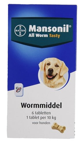 Mansonil Hond All Worm Tabletten 6 ST - Best4pets.nl