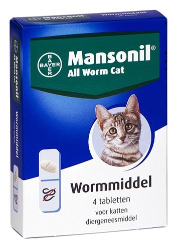 Mansonil Kat All Worm Tabletten - Best4pets.nl