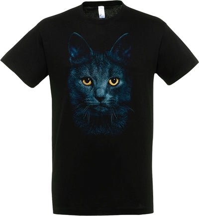 Merkloos T-Shirt Zwarte Kat Zwart - Best4pets.nl