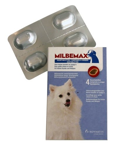 Milbemax Kauwtablet Ontworming Kleine Hond/Puppy 4 TABLETTEN - Best4pets.nl