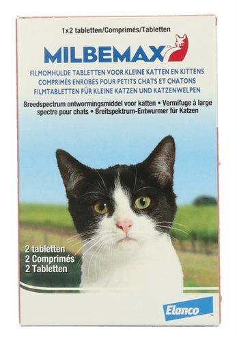 Milbemax Tablet Ontworming Kleine Kat/Kitten 2 TABLETTEN - Best4pets.nl