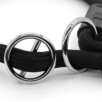 Morso Half Slip Halsband Hond Soft Rope Gerecycled Black Zwart - Best4pets.nl