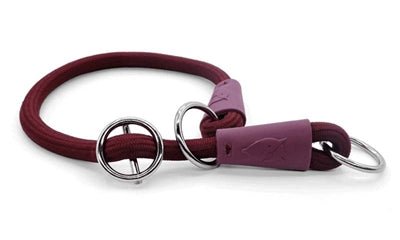 Morso Half Slip Halsband Hond Soft Rope Gerecycled Plum Paars - Best4pets.nl