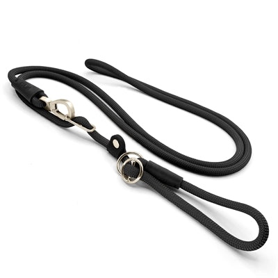 Morso Hondenriem Retrieverlijn Hands Free Soft Rope Gerecycled Zwart - Best4pets.nl