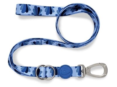 Morso Hondenriem Verstelbaar Gerecycled Splash Blauw - Best4pets.nl